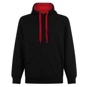 Logostar Contrast Hoodie Amsterdam - 48000, Black/Red, XS
