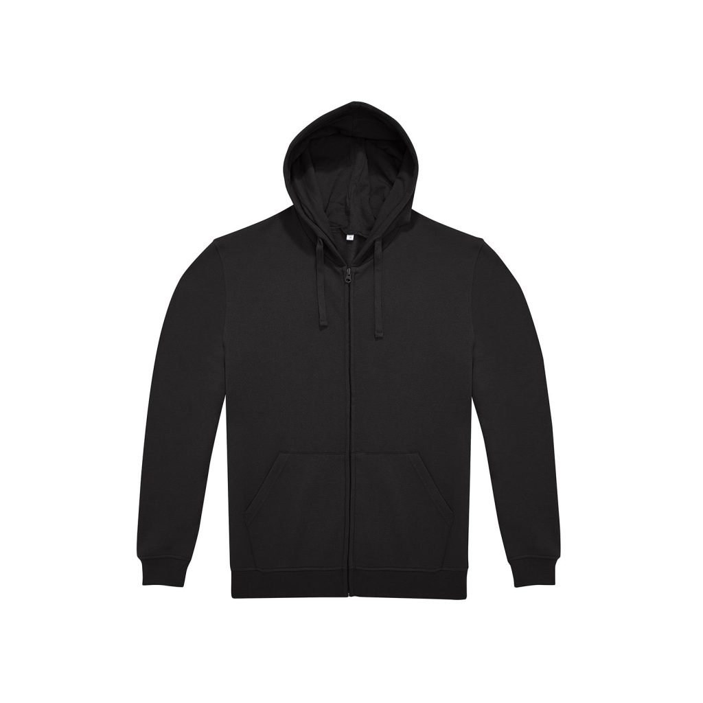 B&C ID.224 Zip Hood, Black, XS