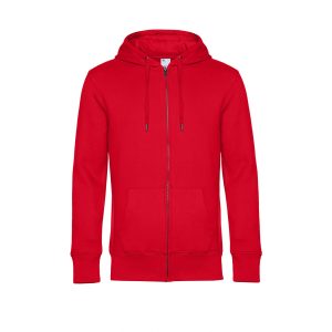 B&C KING Zipped Hood, Red, XS