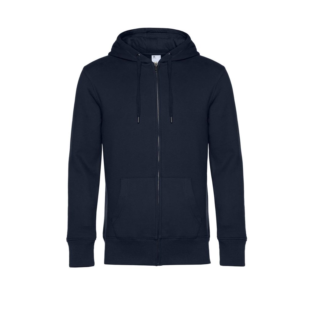 B&C KING Zipped Hood, Navy Blue, XS