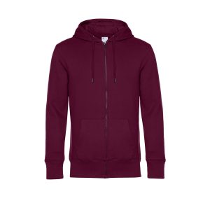 B&C KING Zipped Hood, Dark Cherry, XS