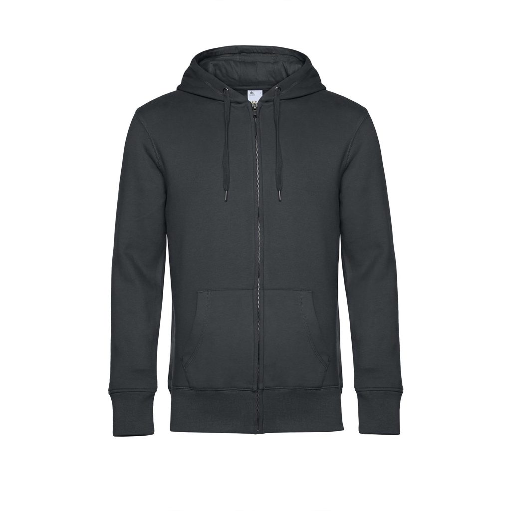 B&C KING Zipped Hood, Asphalt, XS