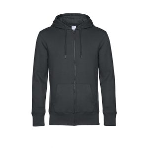 B&C KING Zipped Hood, Asphalt, XS