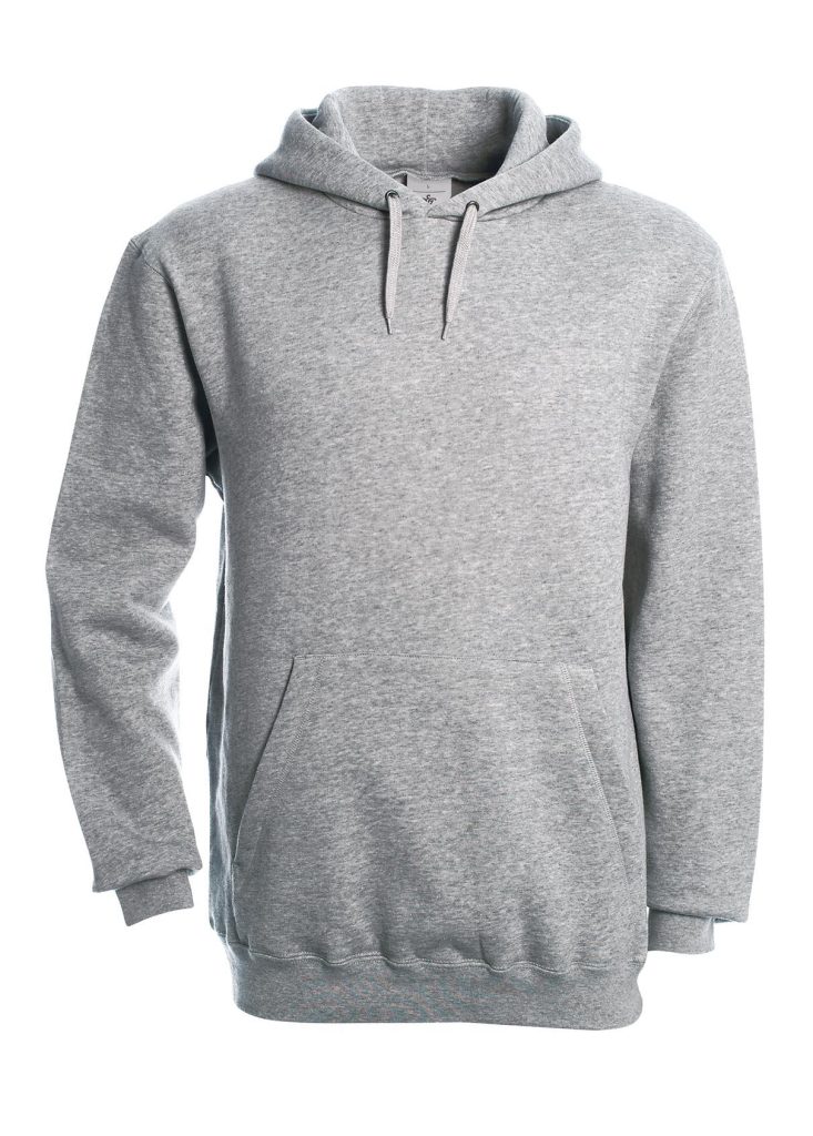 B&C Hoodie, Heather Grey, XXS