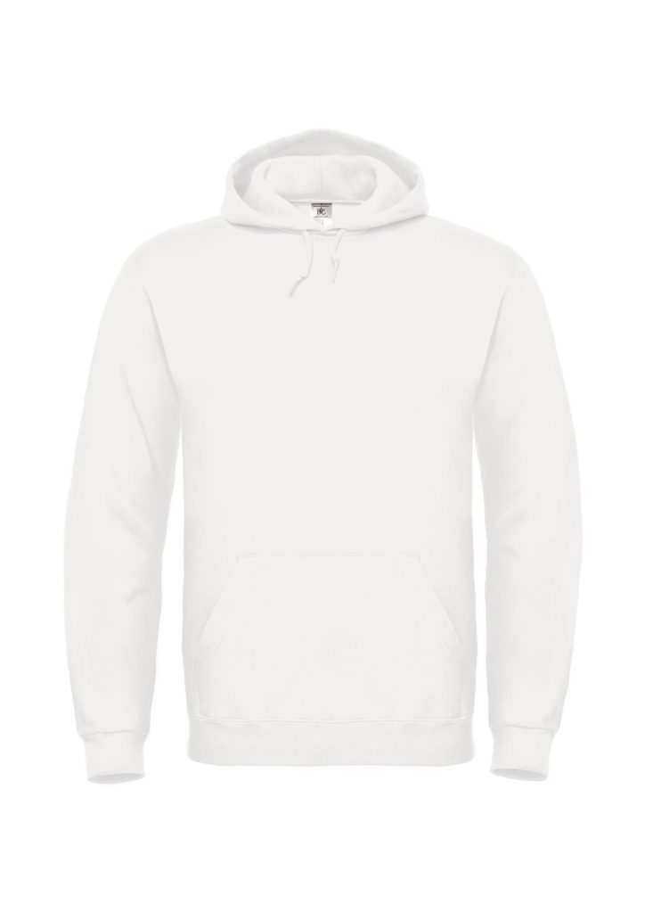 B&C ID.003 Hoodie Sweater, White, S