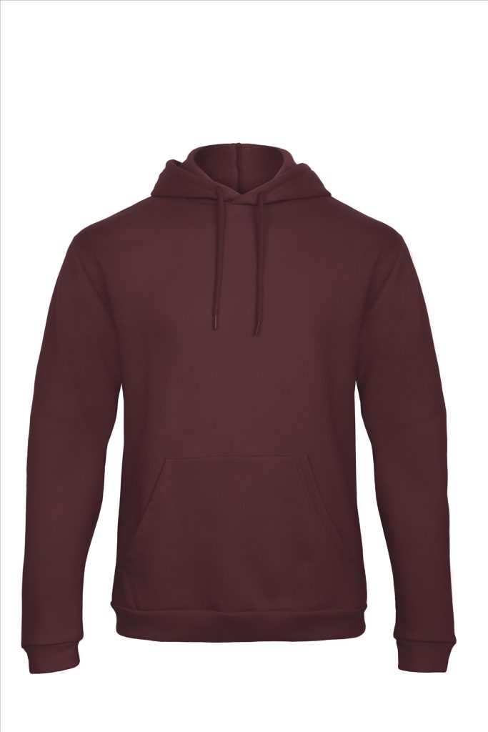B&C ID.203 Hoodie Sweatshirt 50/50, Burgundy, S