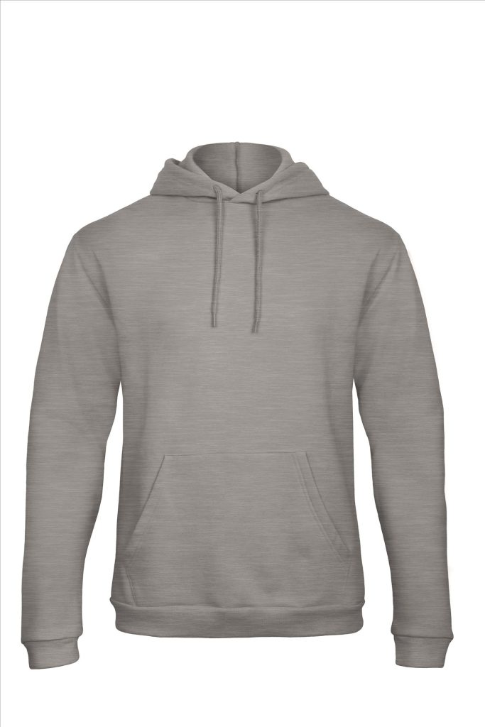 B&C ID.203 Hoodie Sweatshirt 50/50, Heather Grey, XXL