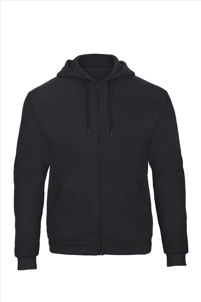 B&C ID.205 Hoodie Full Zip Sweatshirt 50/50, Navy, XS