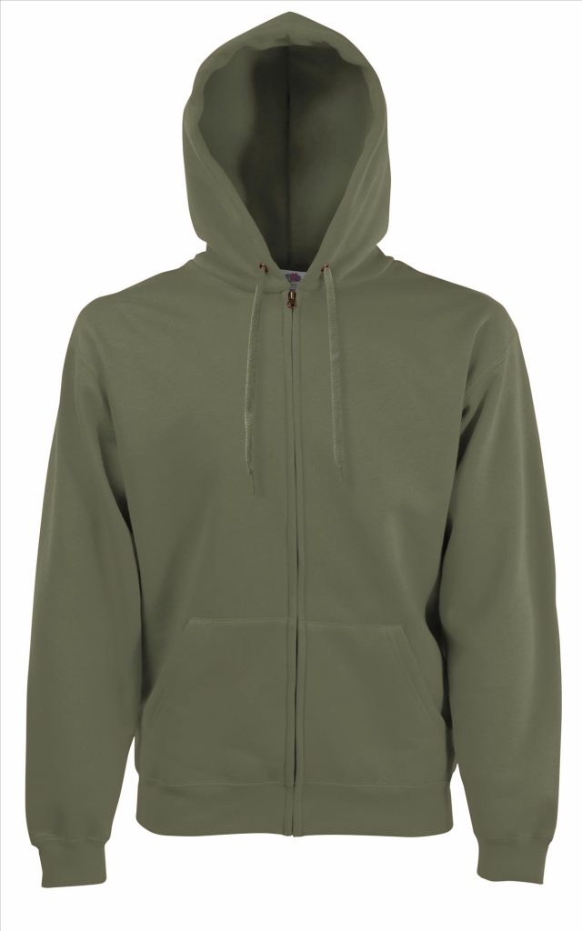 FOTL Premium Hoodie Sweater Jas, Classic Olive, S