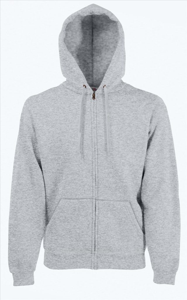 FOTL Premium Hoodie Sweater Jas, Heather Grey, S