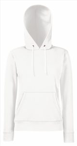 FOTL Lady-Fit Classic Hoodie Sweater, White, XS