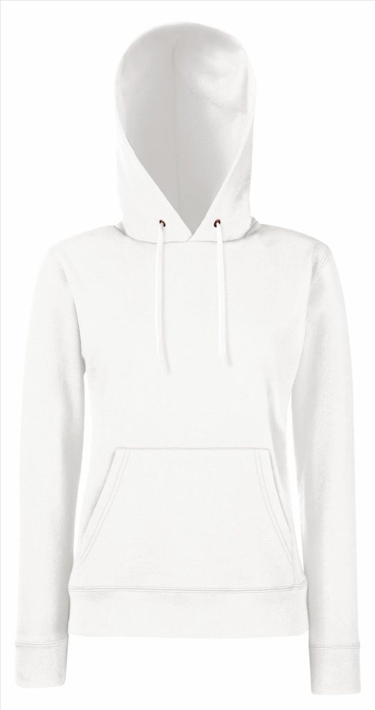 FOTL Lady-Fit Classic Hoodie Sweater, White, XS