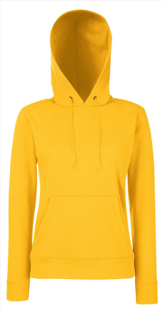 FOTL Lady-Fit Classic Hoodie Sweater, Sunflower, XS