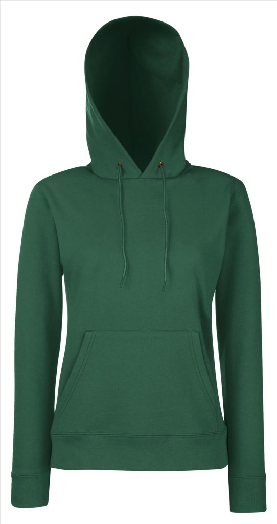 FOTL Lady-Fit Classic Hoodie Sweater, Bottle Green, XS