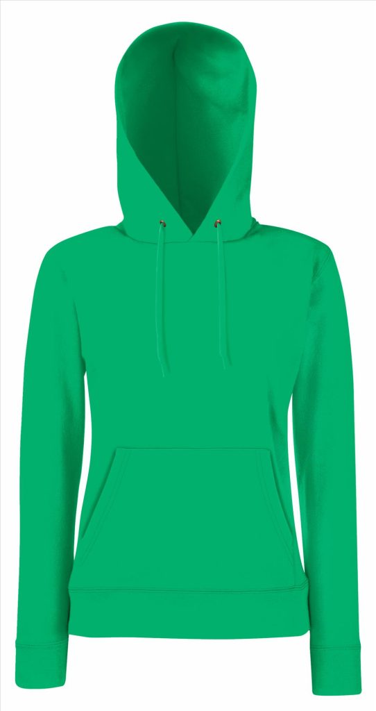 FOTL Lady-Fit Classic Hoodie Sweater, Kelly Green, XS