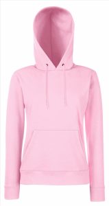 FOTL Lady-Fit Classic Hoodie Sweater, Light Pink, XS
