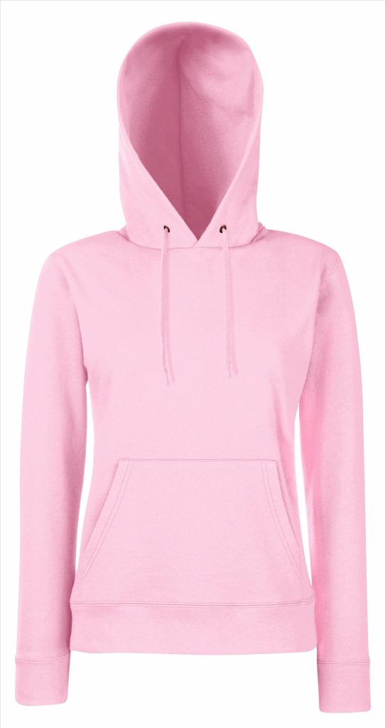 FOTL Lady-Fit Classic Hoodie Sweater, Light Pink, XS