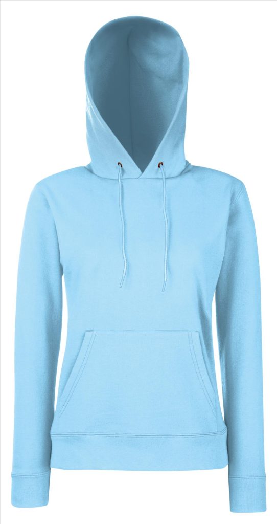 FOTL Lady-Fit Classic Hoodie Sweater, Sky Blue, XS