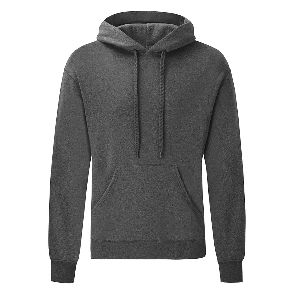 FOTL Classic Hoodie Sweater, Dark Heather Grey, S