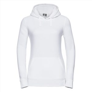 RUS Dames Authentic Hoodie Sweater, White, XS