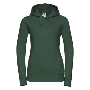 RUS Dames Authentic Hoodie Sweater, Bottle Green, XS