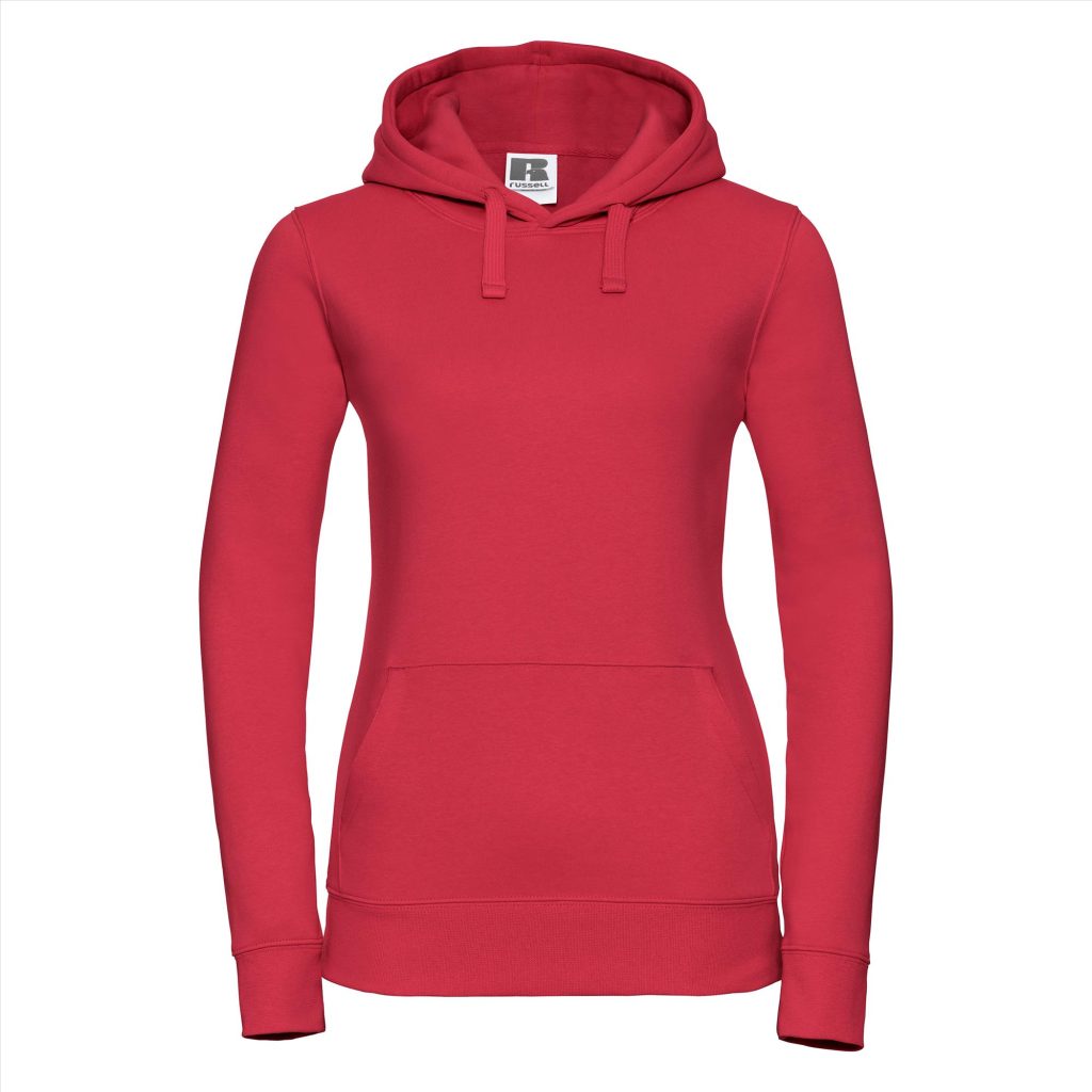 RUS Dames Authentic Hoodie Sweater, Classic Red, XS