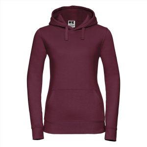 RUS Dames Authentic Hoodie Sweater, Burgundy, XS