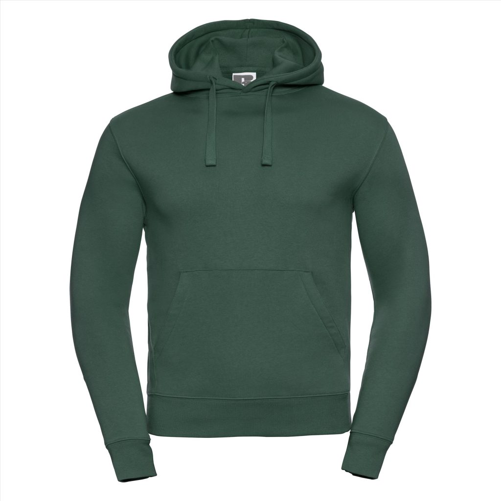 RUS Men Authentic Hoodie Sweater, Bottle Green, XS
