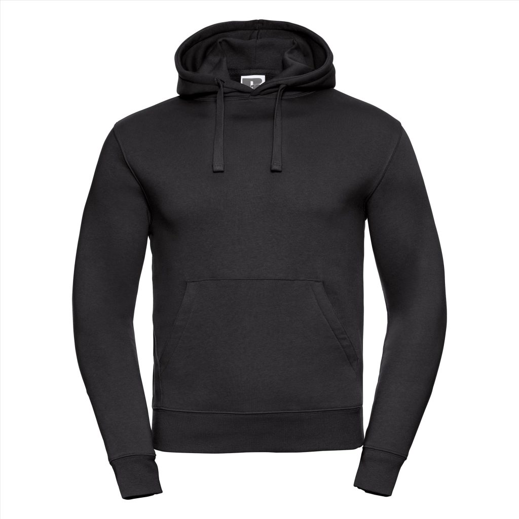 RUS Men Authentic Hoodie Sweater, Black, XS