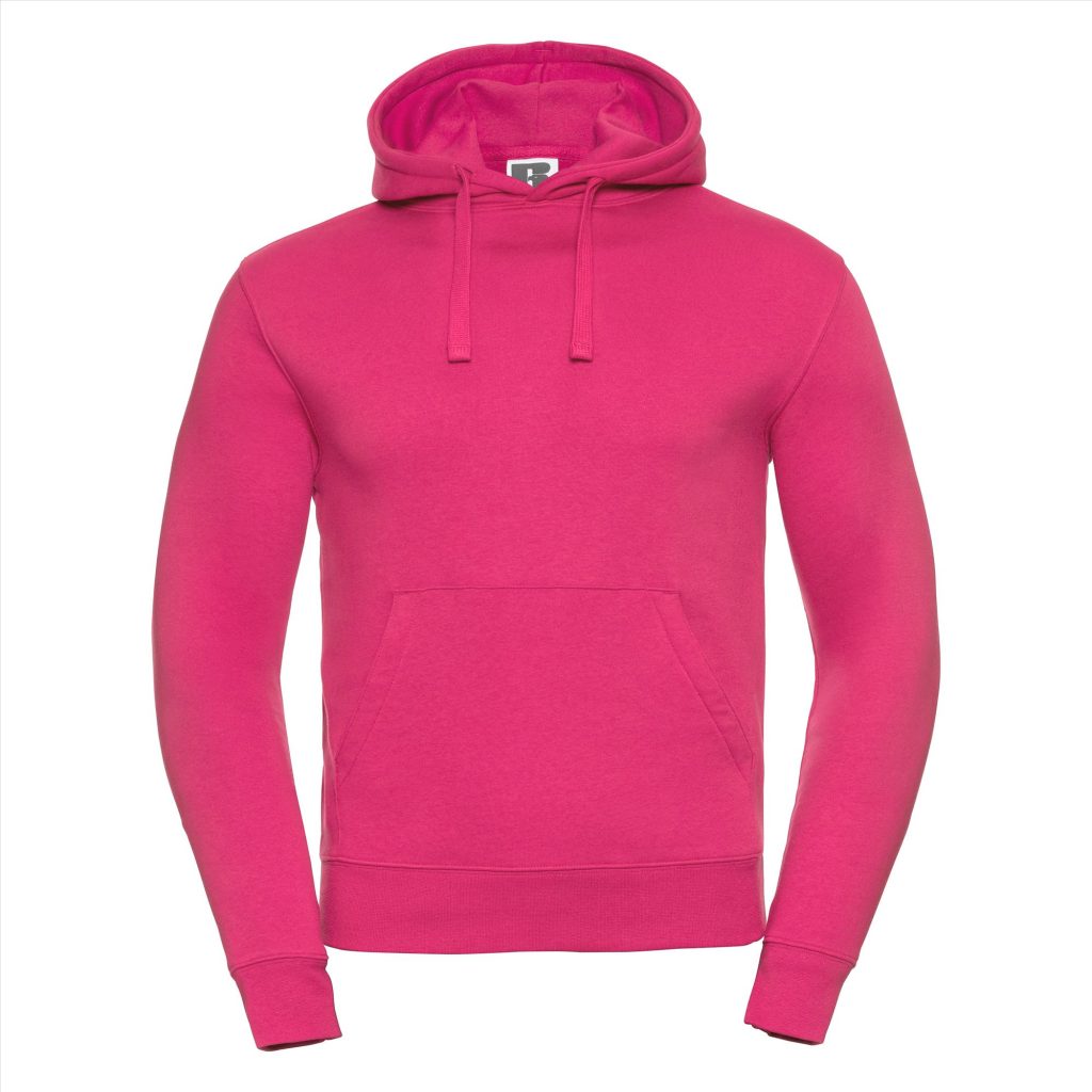 RUS Men Authentic Hoodie Sweater, Fuchsia, XS