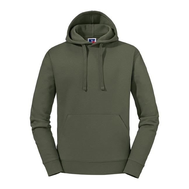 RUS Men Authentic Hoodie Sweater, Olive, XS