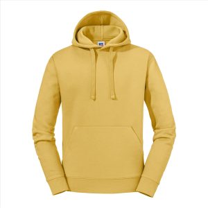 Russell Men Authentic Hoodie Sweater, Mustard Yellow, XS