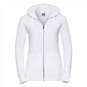 RUS Dames Authentic Zip Hood Jas, White, XS
