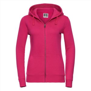 RUS Dames Authentic Zip Hood Jas, Fuchsia, XS