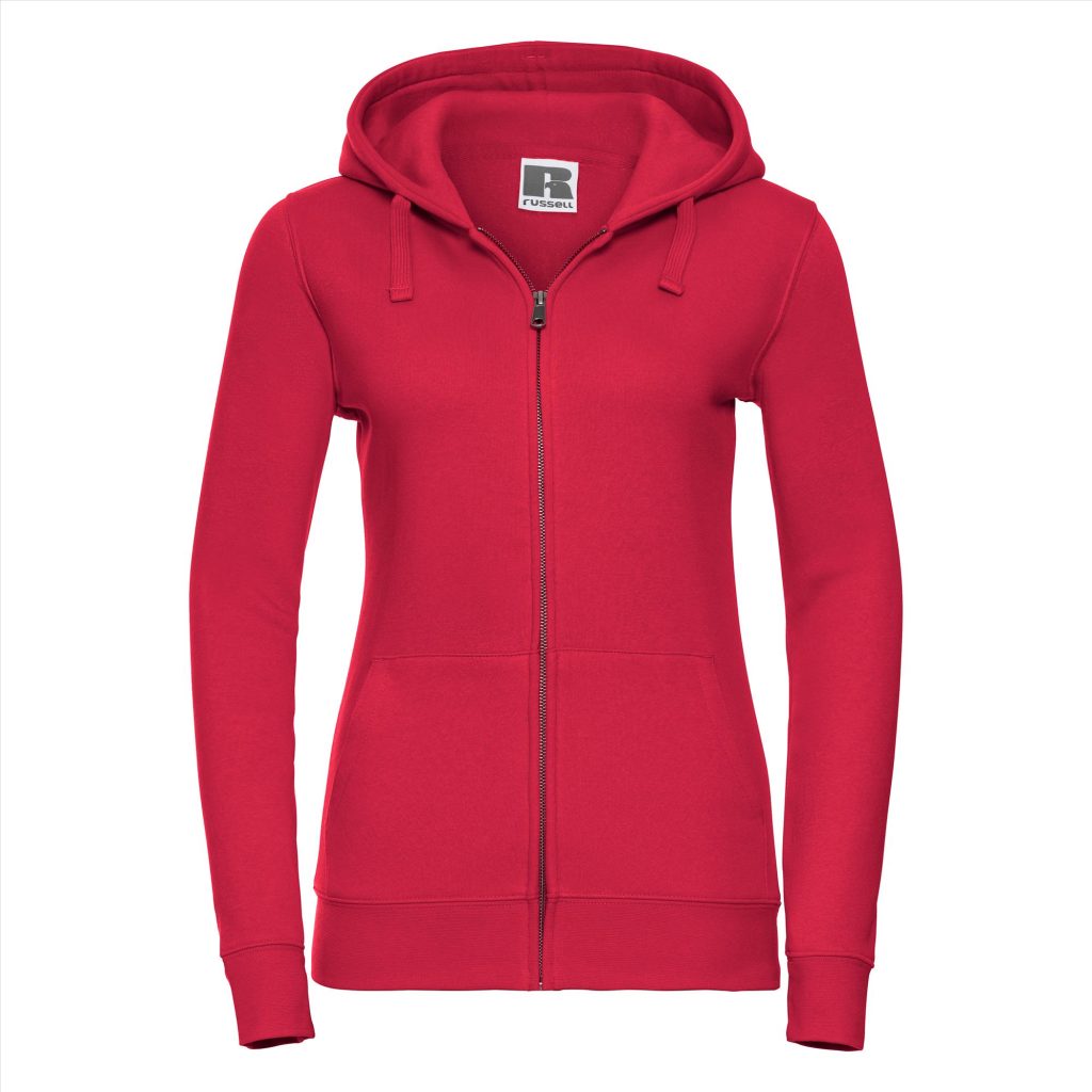 RUS Dames Authentic Zip Hood Jas, Classic Red, XS