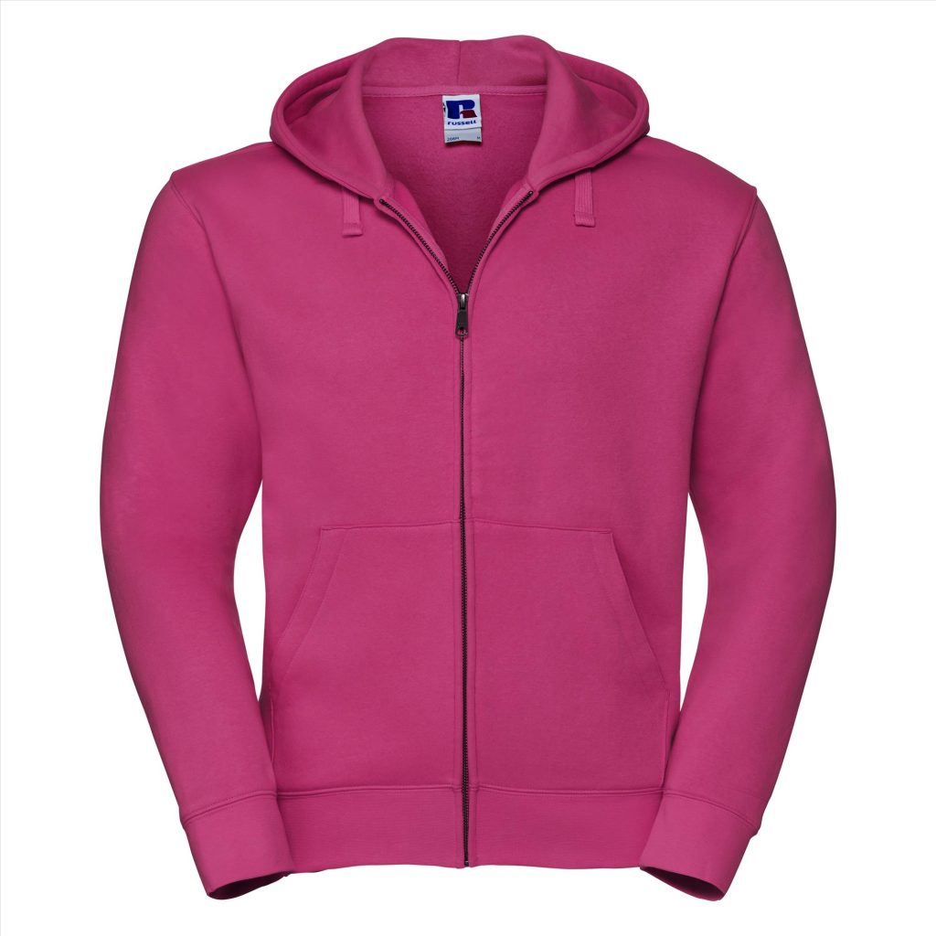 RUS Men Authentic Zip Hood Jas, Fuchsia, XS