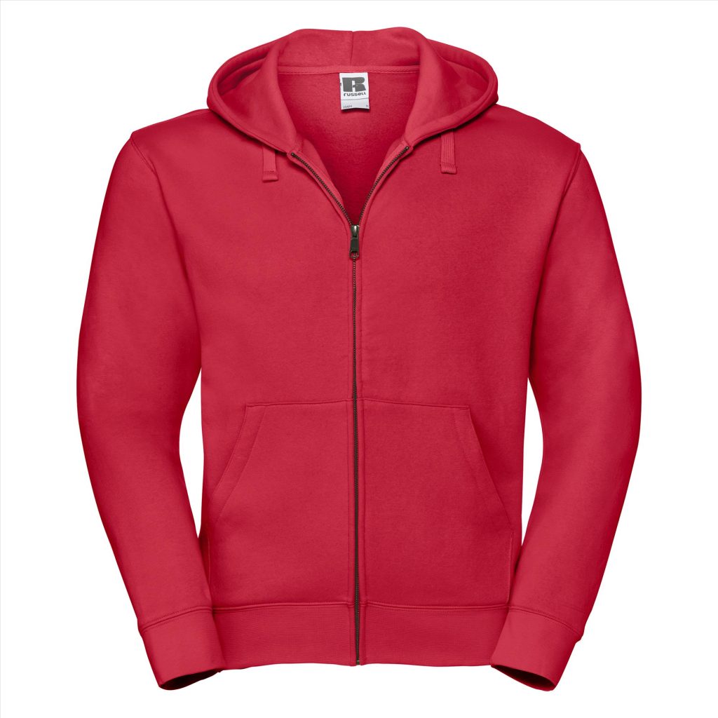 RUS Men Authentic Zip Hood Jas, Classic Red, XS