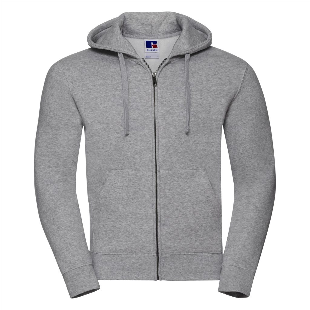 RUS Men Authentic Zip Hood Jas, Light Oxford, XS