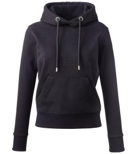 Dames Organic Hoodie, Black, XS, Anthem