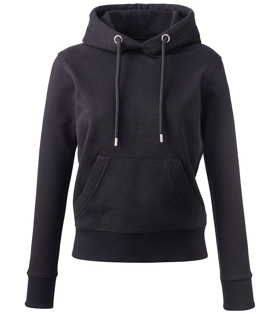 Dames Organic Hoodie, Black, XS, Anthem