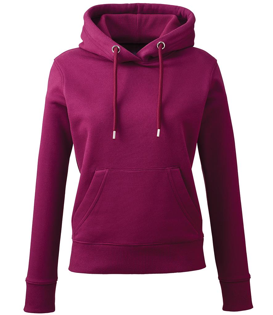 Dames Organic Hoodie, Burgundy, XS, Anthem