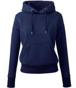 Dames Organic Hoodie, Oxford Navy, XS, Anthem