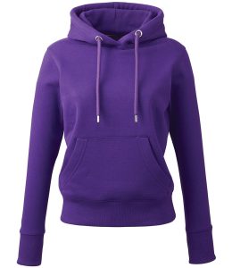 Dames Organic Hoodie, Purple, XS, Anthem