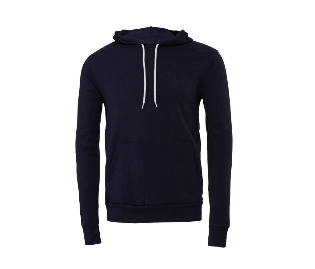 Unisex FLEECE PULLOVER HOODIE, NAVY, XS, BELLA + CANVAS