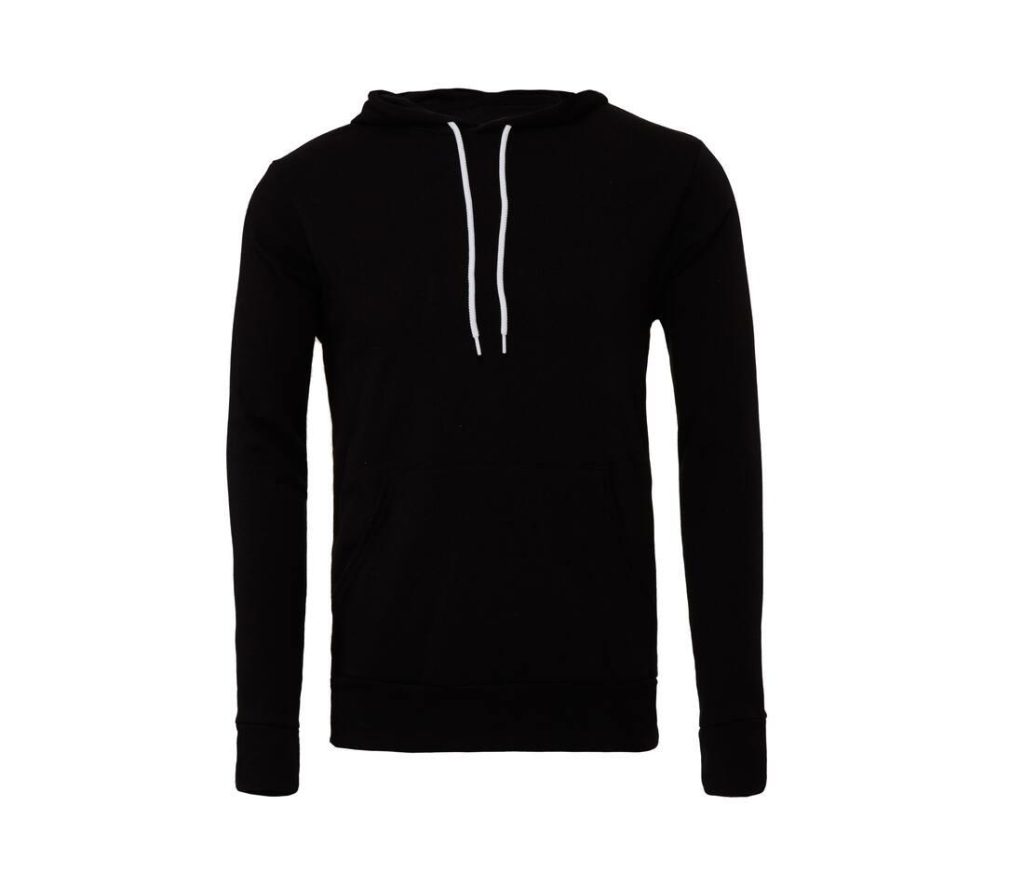 Unisex FLEECE PULLOVER HOODIE, BLACK, XS, BELLA + CANVAS