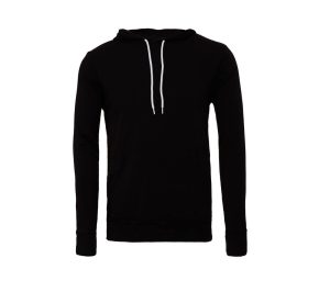 Unisex FLEECE PULLOVER HOODIE, BLACK, XS, BELLA + CANVAS