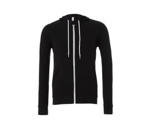 Unisex FLEECE Full-Zip HOODIE, BLACK, XS, BELLA + CANVAS