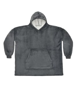 Oversized Hoodie Blanket, Charcoal, ONE, Brand Lab