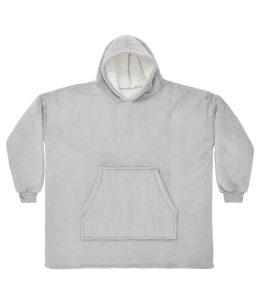 Oversized Hoodie Blanket, Silver Grey, ONE, Brand Lab