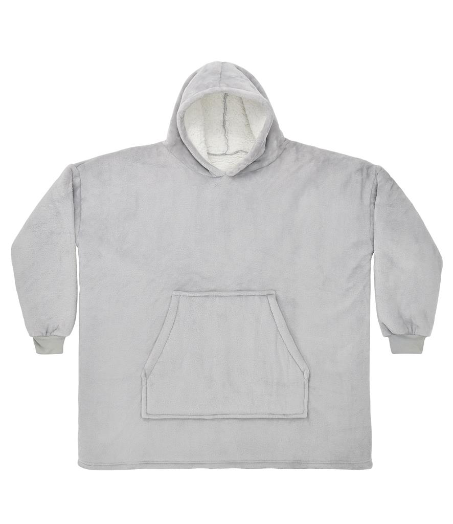 Oversized Hoodie Blanket, Silver Grey, ONE, Brand Lab